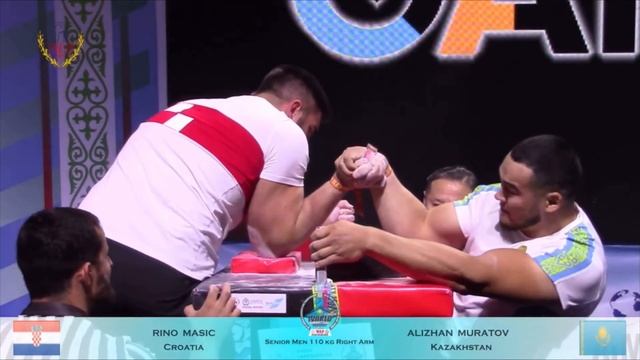 ALIZHAN MURATOV VS RINO MASIC SENIOR MEN 110 KG RIGHT ARM WORLDARM 2023 MEGAFIGHT смотреть онлайн