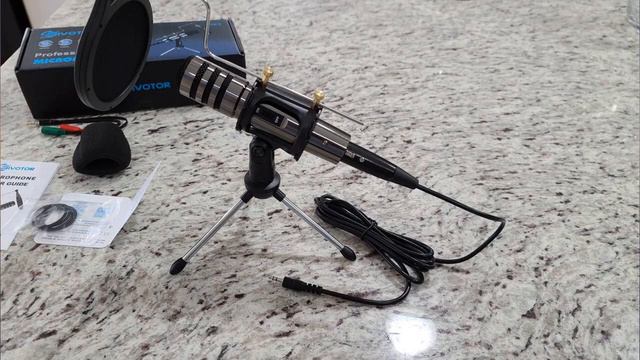 Recording Microphone, EIVOTOR 3.5mm Condenser Microphone Plug and Play, PC review смотреть онлайн