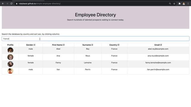 React Employee Directory Demo смотреть онлайн