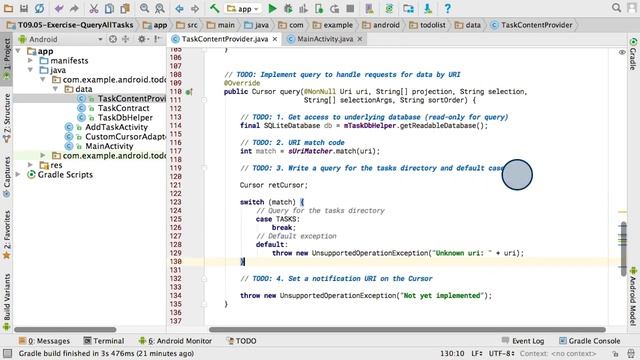 Android Tutorials by JavaCourseDrive - How to execute Query | Content Providers смотреть онлайн