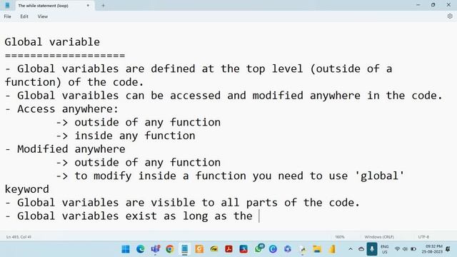 Understanding Local and Global Variables in User-Defined Functions: Python Functions смотреть онлайн