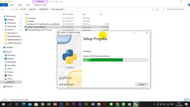 การติดตั้ง python-3.9.0-amd 64 และVSCodeUserSetup-x64-1.71.2 |การเขียนโปรแกรมควบคุมโดรน ep.1 смотреть онлайн