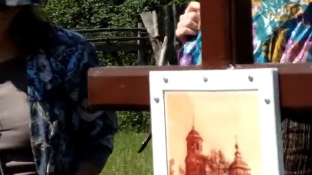 Освящение креста в с. Вялсы, где был крещен Н.Ф.Фёдоров