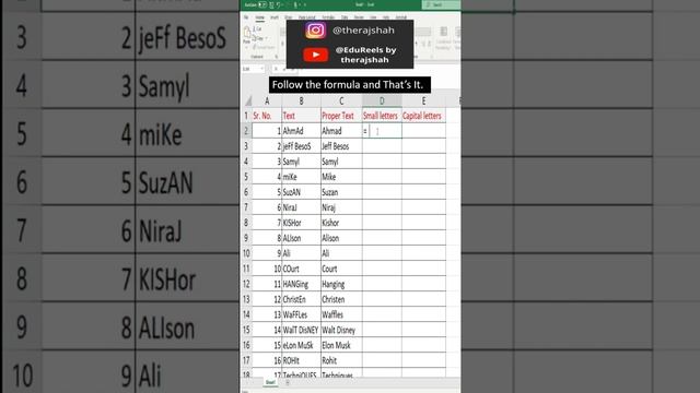 Excel Trick : How to change the Text format of 1000000+ enteries in 1 second - EduReels#231 смотреть онлайн