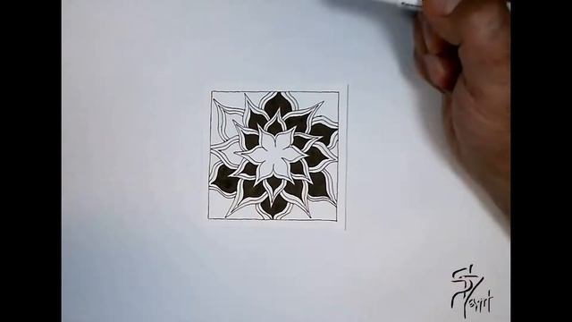 Простой рисунок, который осилит каждый. Зентангл / Zentangle «ЛОТОС»