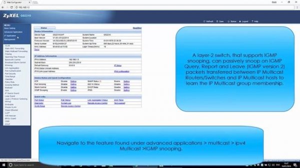 Zyxel GS Switch Series - How to Setup IGMP Snooping