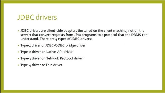 Types of Drivers ||JDBC Driver and it's Types in Java in |हिंदी | Theory Tutorial Adv JAVA | JDBC смотреть онлайн