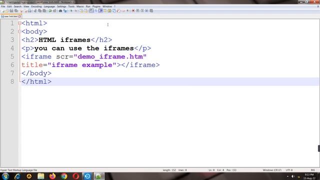 How to create HTML ifreams. смотреть онлайн