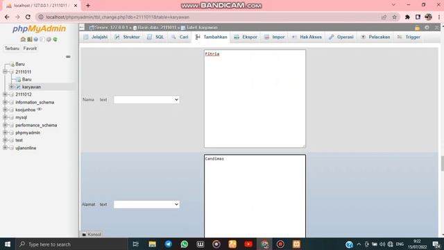 Tutorial membuat database dan menampilkan record sesuai perintah menggunakan localhost phpMyAdmin смотреть онлайн
