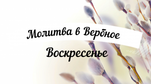 Молитва в Вербное воскресенье. Вход Господень в Иерусалим. Удели время, помолись! Читает священник.