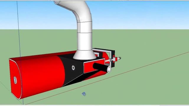 Чертеж 3D самодельного роторного снегоуборщика для мотоблока смотреть онлайн