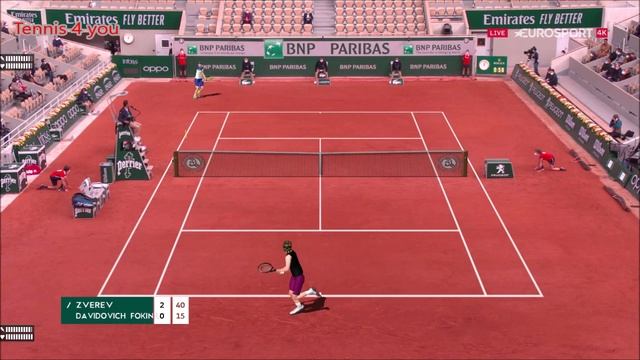 Alexander Zverev vs Alejandro Davidovich Fokina Roland Garros 2021 QF highlights | French Open смотреть онлайн