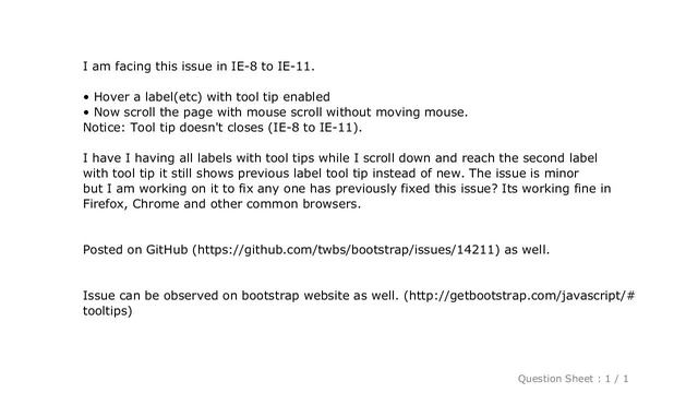 HTML : Bootstrap Tool-Tip not closing on Page Scroll in IE-8 to IE-11 смотреть онлайн