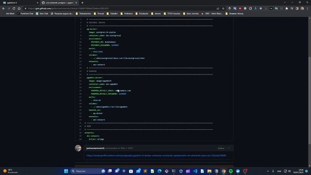 Aula 03 - Instalando configurarando postgres + pgadmin com docker no windows 11 смотреть онлайн