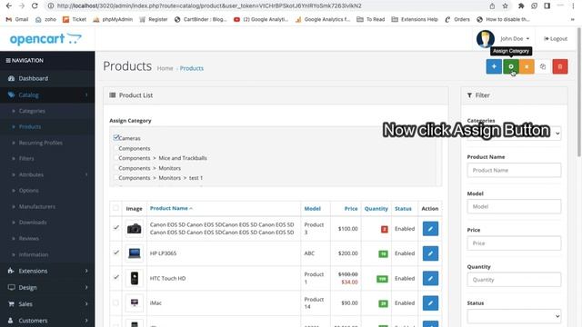 Quick Category Assignment / UnAssignment From Product Listing Page For Opencart смотреть онлайн