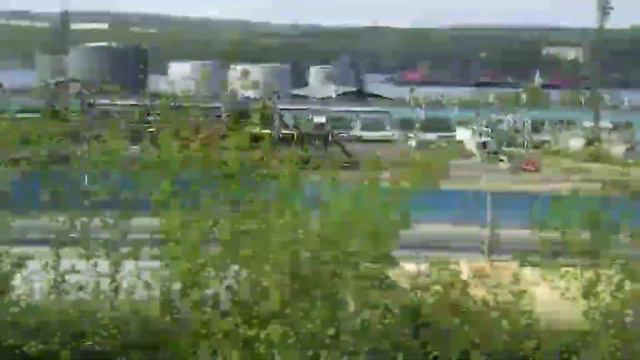 Портовая зона из окна поезда.Мурманск. смотреть онлайн