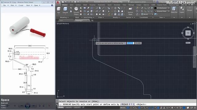 AutoCAD 3D Modeling | Brush Roll Tutorial | Exercise 13 смотреть онлайн