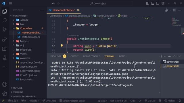Visual Studio for ASP.Net Core Code Crash - Part 3 смотреть онлайн