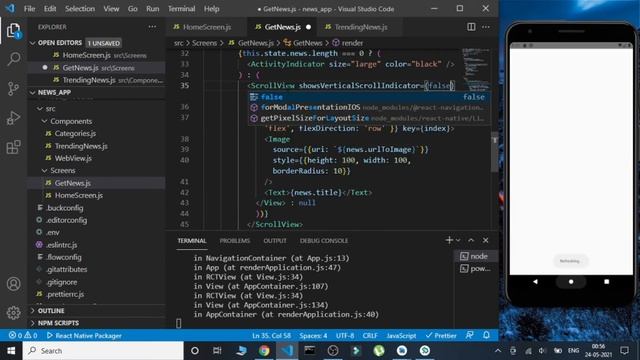 NEWS App in React Native || Completing the NEWS App || React Native Projects Part-III смотреть онлайн