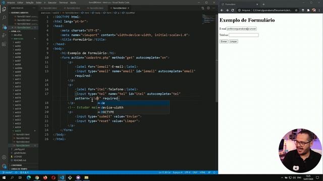 Formulários com telefone e e-mail - @Curso em Vídeo HTML5 e CSS3 смотреть онлайн