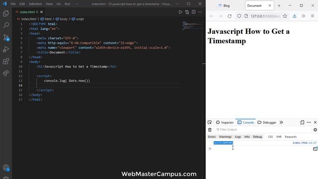 JavaScript How to Get a Timestamp смотреть онлайн
