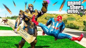 ЧЕЛОВЕК ПАУК ПРОТИВ ТАНОСА БИТВА СУПЕРГЕРОЕВ МСТИТЕЛИ ГТА 5 МОДЫ! ОБЗОР МОДА В GTA 5 ИГРЫ ВИДЕО MODS