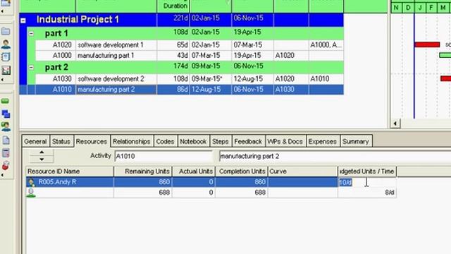 Primavera P6 Adjust Budgeted Units per Time for a resources смотреть онлайн
