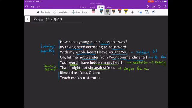 Walk with Him - Psalm 119:9-12 смотреть онлайн