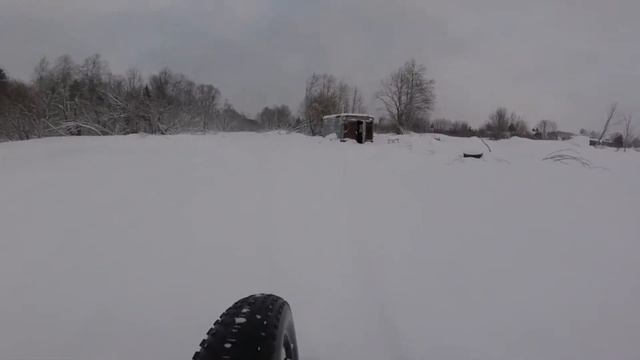Архангельск. На фэтбайке по сугробам . смотреть онлайн
