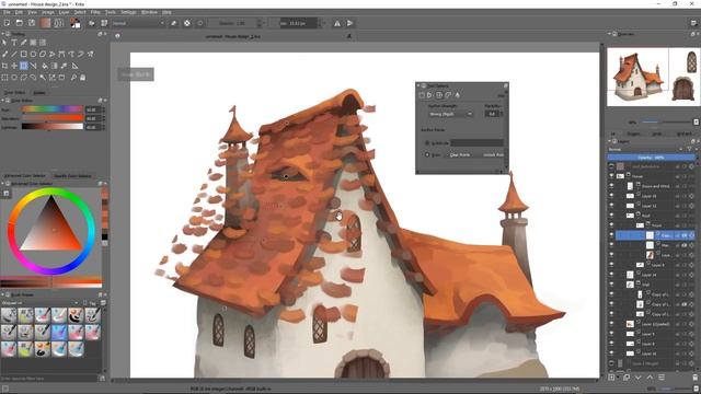 Krita tutorial: How to use the warp and cage transform for concept art смотреть онлайн
