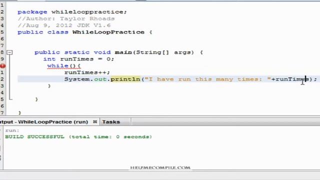 Java tutorial 7 - Brief While loop tutorial смотреть онлайн