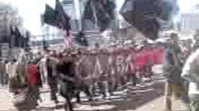 Сербский марш в Москве - 27 апреля 2008 - хвост колонны смотреть онлайн