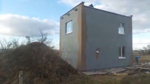 Фактурная штукатурка на фасаде дома! покраска фасада дома..