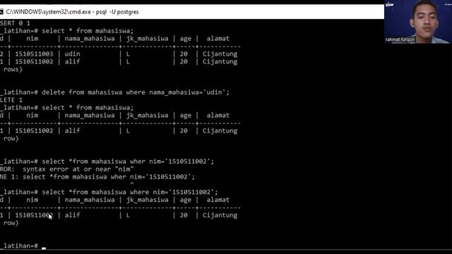 Cara membuat database PostgreSQL menggunakan command prompt/cmd смотреть онлайн