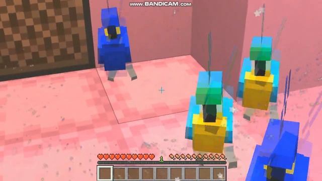 ПОПУГАИ ТАНЦУЮТ В MINECRAFT! dancing parrots in minecraft ! танец под lil boom omae wa mou смотреть онлайн
