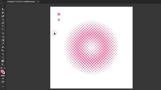 Create Vector Halftone with Any Shapes | Adobe Illustrator смотреть онлайн
