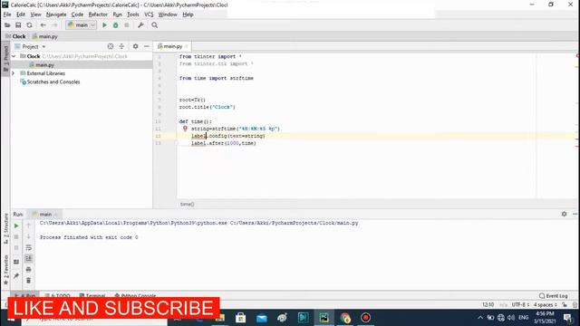DIGITAL CLOCK using Python with 6 Lines of Code - ttkinder - Create Clock in Python Make a Clock смотреть онлайн