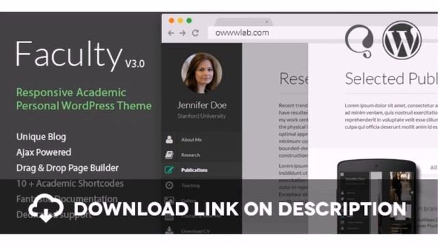 Faculty - Responsive Academic WordPress Theme Free Download смотреть онлайн