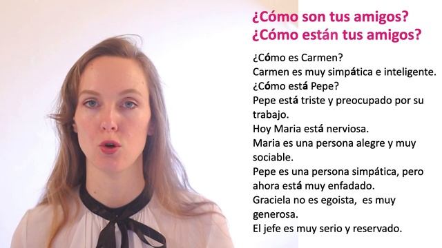 Характер человека на испанском языке. Уровень A1. смотреть онлайн