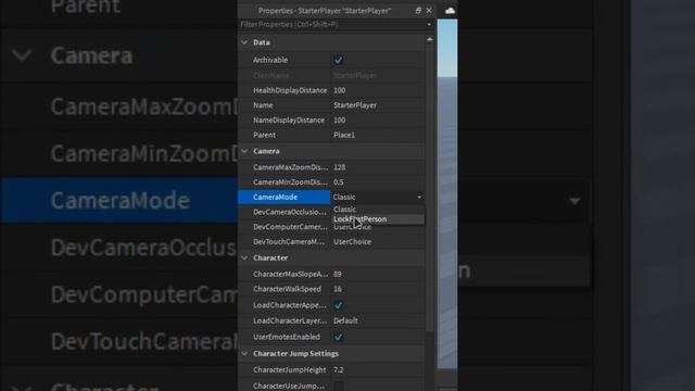 Как сделать вид от первого лица в Roblox Studio? #Shorts #robloxshorts смотреть онлайн