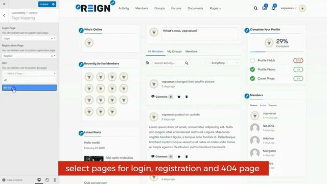 How to configure custom page mapping - Reign BuddyPress Theme - Community Theme for WordPress смотреть онлайн