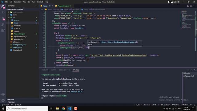 Cloudinary Image Upload with Progress Bar in ReactJS смотреть онлайн