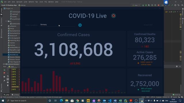 Covid 19 Desktop App using Python смотреть онлайн