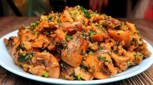 Шампиньоны в вине с чесноком! Как приготовить самые вкусные грибы на свете! Хочу еще!