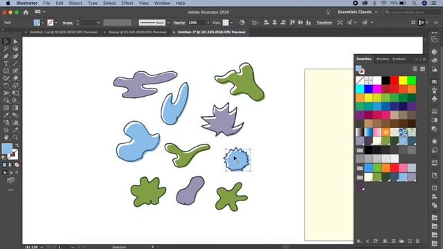 Create a Pattern from Hand Drawn Abstract Shapes using Adobe Illustrator смотреть онлайн
