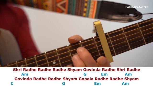 Learn Kirtan - Shri Radhe Radhe Radhe Shyam - Guitar Lesson With Chords & Lyrics