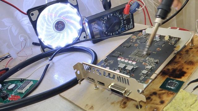 1050Ti Чёрный экран (ремонт)
