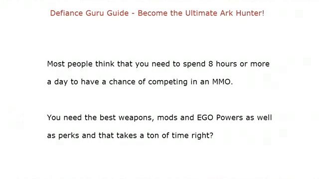 Defiance Game Guide смотреть онлайн