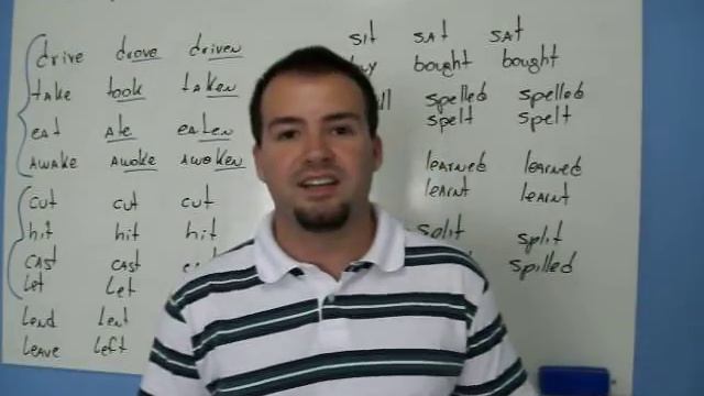 English Grammar - Simple Past - Irregular Verbs List смотреть онлайн