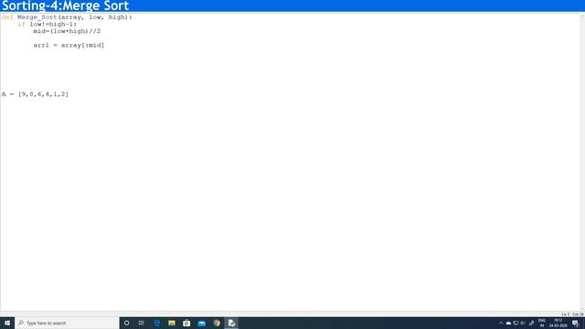 Merge Sort algorithm program in Python - ChipTalksComputers смотреть онлайн